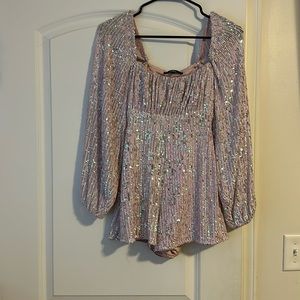 Lulus sequin romper.